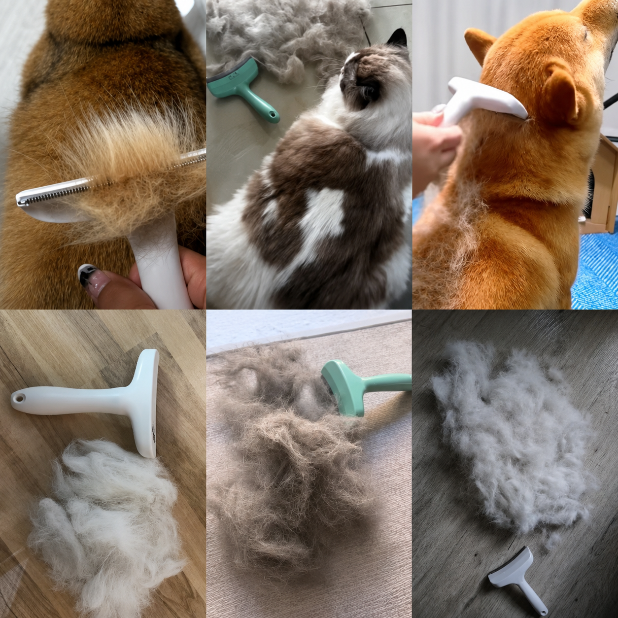 やさしく抜け毛ケア！ペット用抜け毛ブラシ